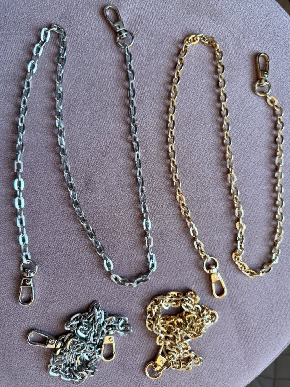 Purse Chain Strap 4Pcs 24" Gold/Silver‎